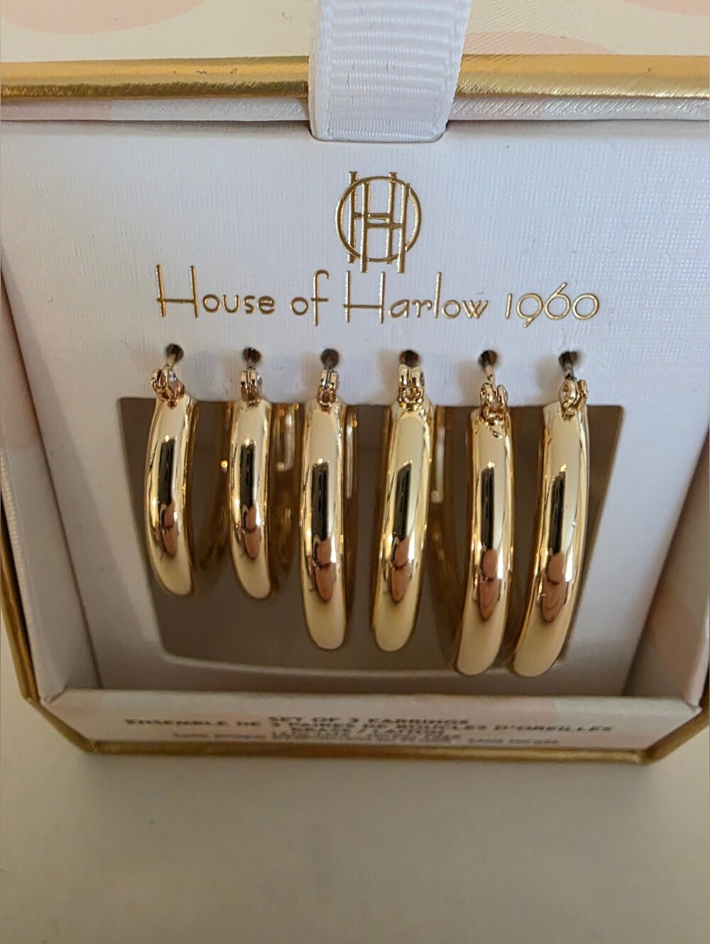 House Of Harlow Gold Tone Hoops